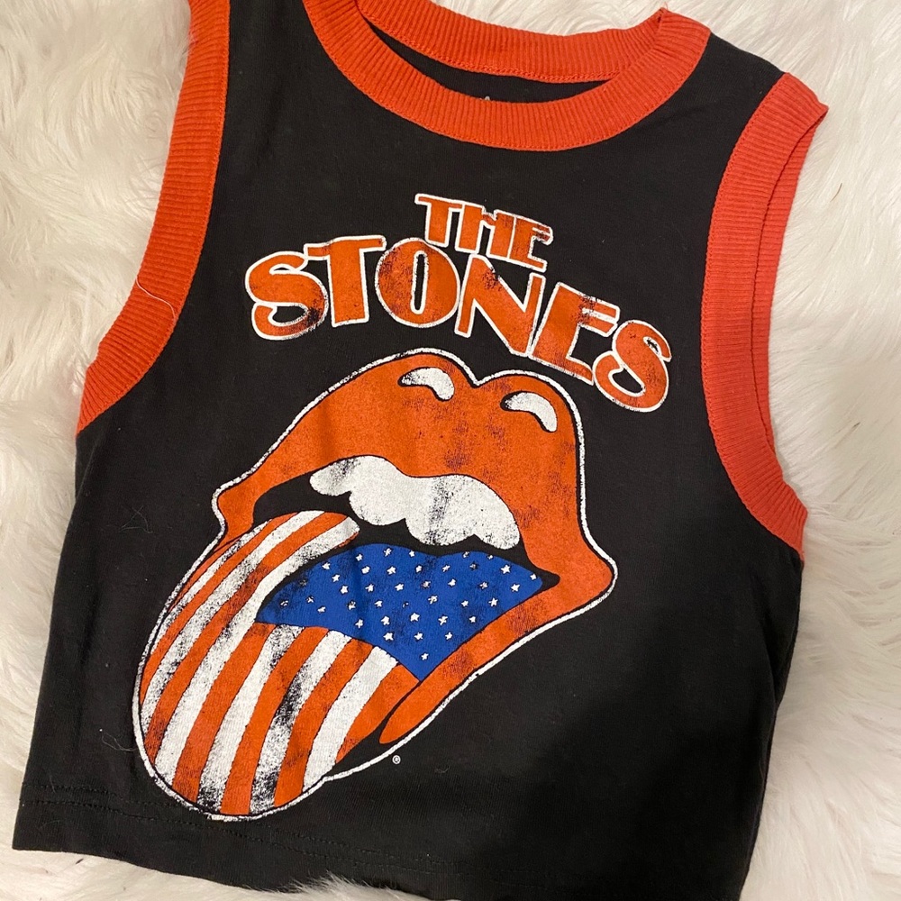 rolling stones crop muscle tank
